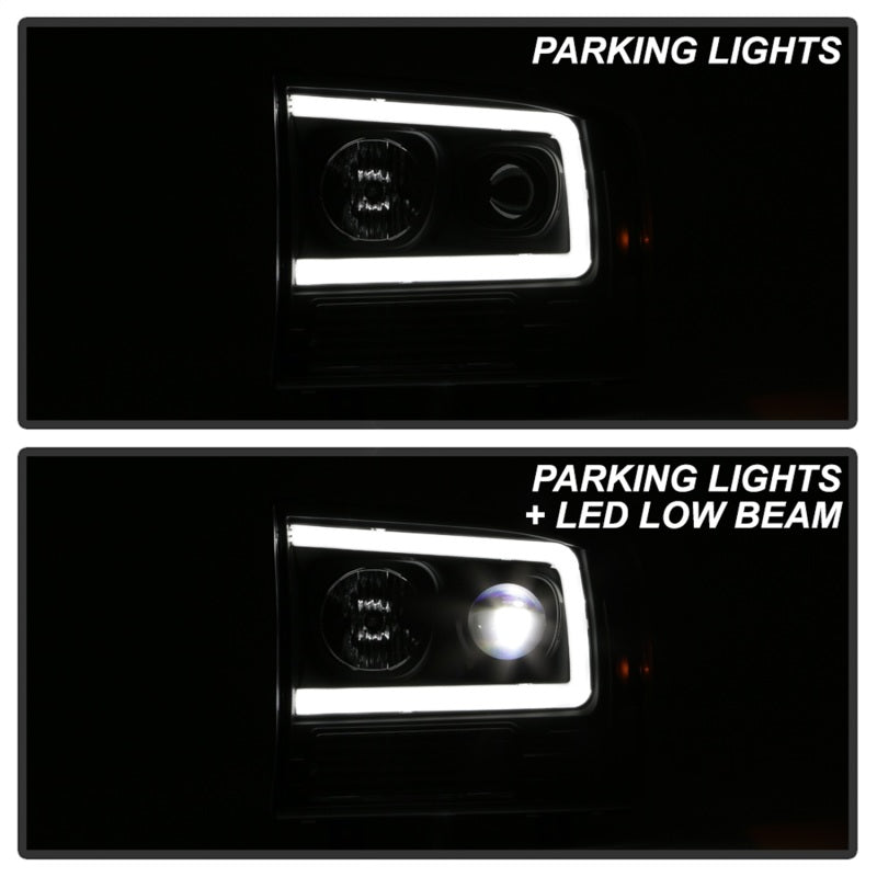 SPYDER 5088062 Spyder Ford F-250 99-04/Excursion 00-04 1 Piece LED Headlights - Black PRO-YD-FF25099V2PL-BK