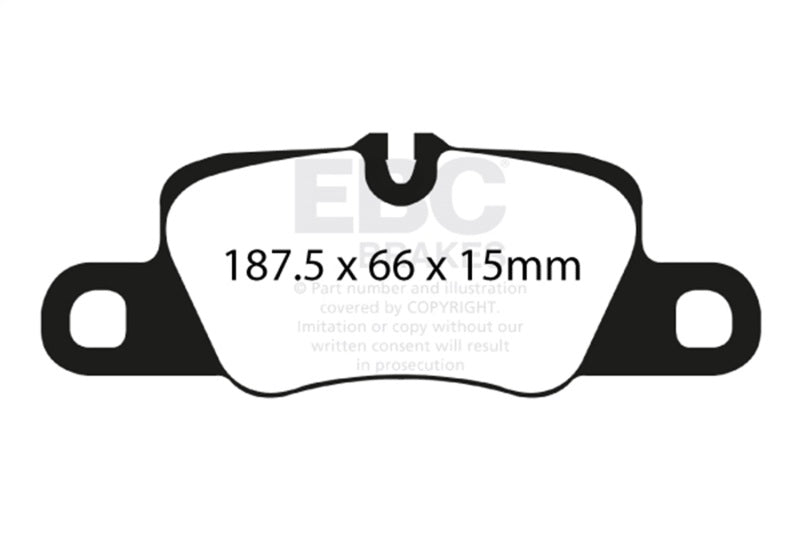 EBC DP31858C 12-15 Porsche 911 (991) (Cast Iron Rotor only) 3.8 Carrera S Redstuff Rear Brake Pads
