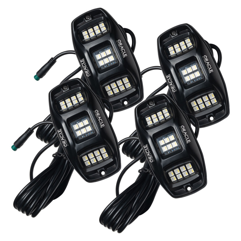 ORACLE Lighting 5895-339 Oracle Underbody RGB+W Wheel Well Rock Light Kit - 4 PCS - ColorSHIFT SEE WARRANTY