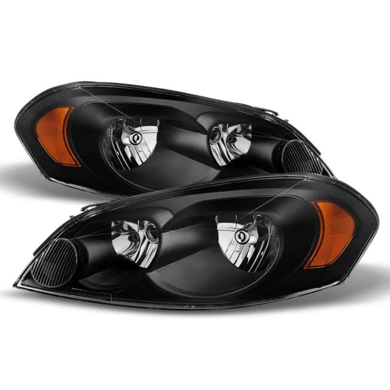 SPYDER 9026225 xTune Chevy Impala 06-13 Monte Carlo 06-07 Crystal Headlights Black HD-JH-CIM06-AM-BK