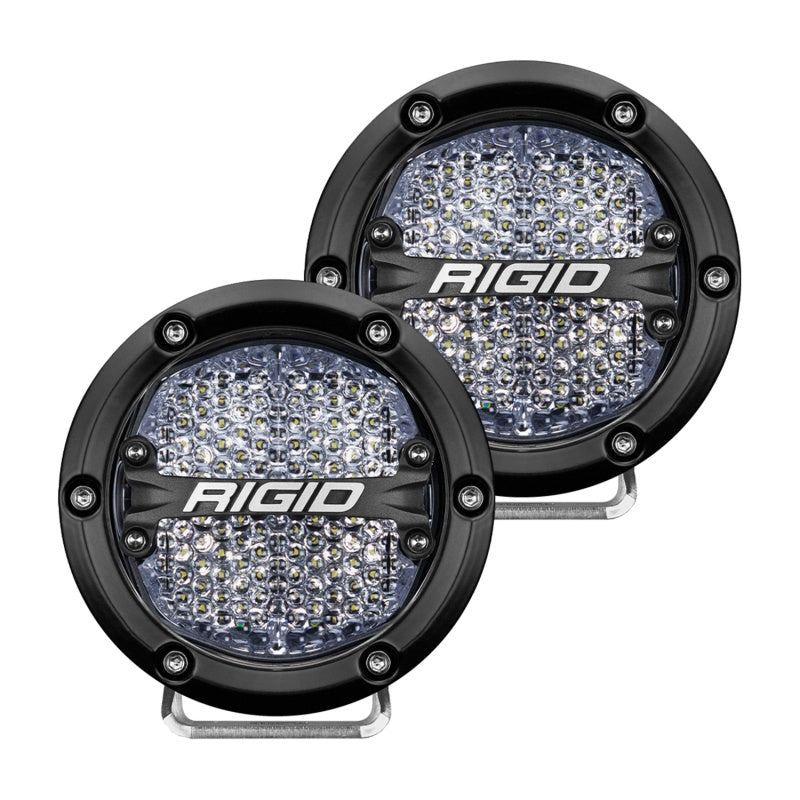Rigid Industries 36208 360-Series 4in LED Off-Road Diffused Beam - White Backlight (Pair)