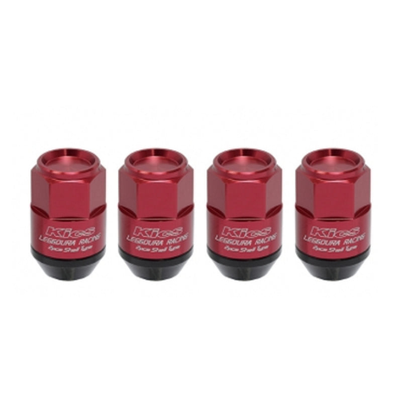 Project Kics WCL3513R Leggdura Racing Shell Type Lug Nut 35Mm Closed-End Look 16 Pcs + 4 Locks 12X1.25 Red