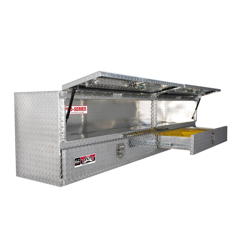 Westin 80-TB400-96D-BD /Brute High Cap 96in Stake Bed Contractor TopSider w/ Bottom Drawers - Aluminum