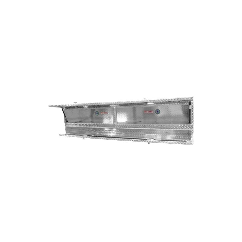 Westin 80-TB400-96D /Brute High Cap 96in Stake Bed Contractor TopSider w/ Doors - Aluminum