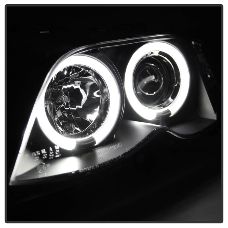 SPYDER 5042415 Spyder BMW E46 3-Series 02-05 4DR Projector Headlights 1PC LED Halo Blk PRO-YD-BMWE4602-4D-AM-BK