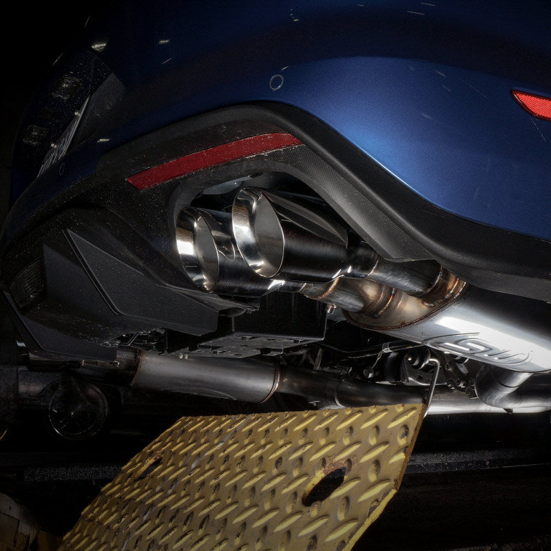 Stainless Works M18CBHFCV 2018+ Ford Mustang GT 3in Redline Series Catback H-Pipe w/Active Valves & Quad Tips