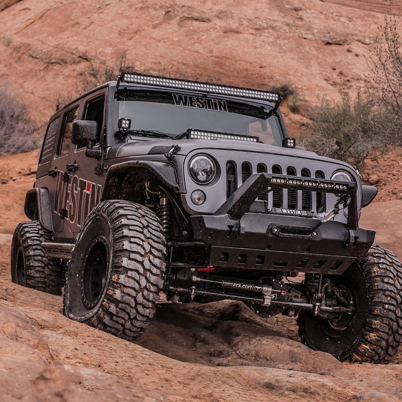 Westin 62-1005 /Snyper 07-17 Jeep Wrangler Tube Fenders - Front - Textured Black