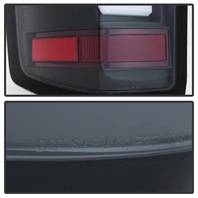 SPYDER 5079985 Spyder Chevy 1500 14-16 Light Bar LED Tail Lights Blk ALT-YD-CS14-LBLED-BK