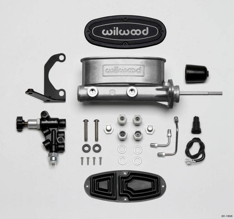 Wilwood WIL261-13626 Alum Tandem M/C Kit w/ Brkt & Prop Valve 15/16