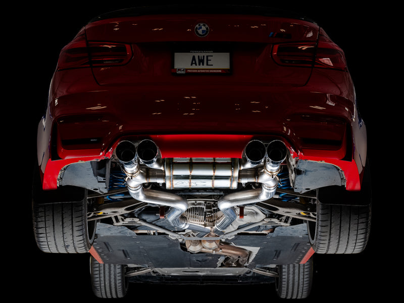 AWE Tuning 3025-42070 BMW F8X M3/M4 SwitchPath Catback Exhaust - Chrome Silver Tips