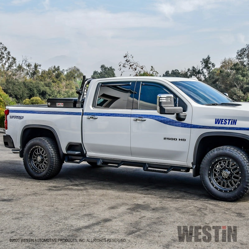 Westin 56-534765 2020 Chevy Silverado 2500/3500 Crew Cab (6.5ft Bed) HDX W2W Nerf Step Bars - Textured Black