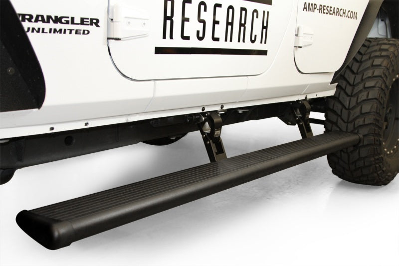 AMP Research 75135-01A 20-24 Jeep Gladiator (Launch/Overlnd/Rubicon/Sport) PowerStep (Incl. 4 Motors) - Black