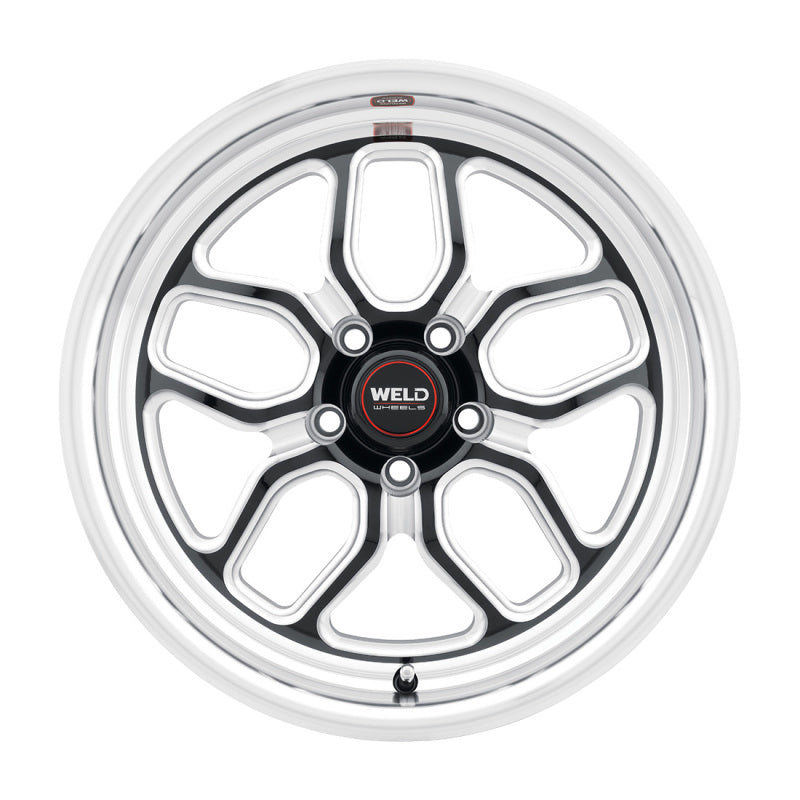 Weld S15270075P38 Racing 17x10 Laguna Drag Wheel 5x127 ET38 BS7.00 Gloss BLK MIL DIA 71.5