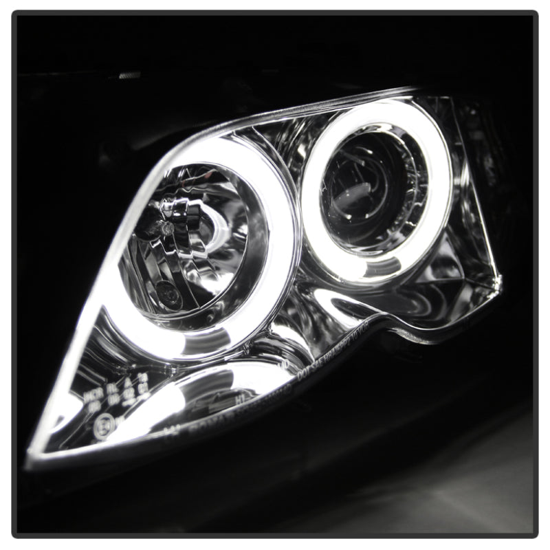 SPYDER 5042408 Spyder BMW E46 3-Series 02-05 4DR Projector Headlights 1PC LED Halo Chrm PRO-YD-BMWE4602-4D-AM-C
