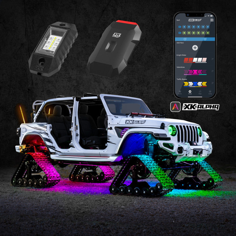 XKGLOW AP-ROCK-STA XK Glow RGBW Addressable LED Rock Light Kits Standard XKalpha App Controlled