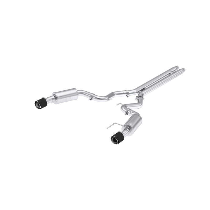 MBRP S72513CF 2024 Ford Mustang GT S650, 5.0L 3inCat-Back Dual Split Rear with Carbon Fiber Tips (Street)