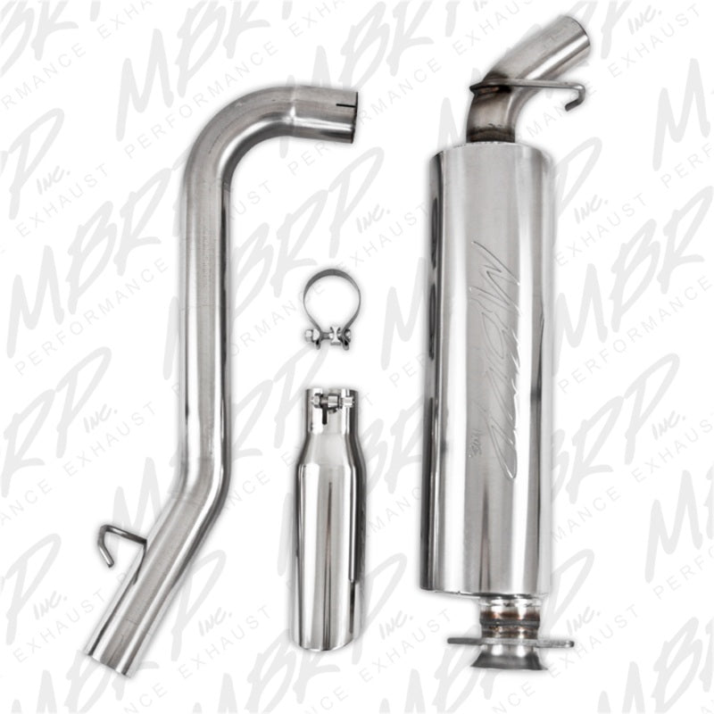MBRP S5500409 2000-2006 Jeep Wrangler (JK) Inline-4 2.5L Inline-6 4.0L Cat Back Single Side