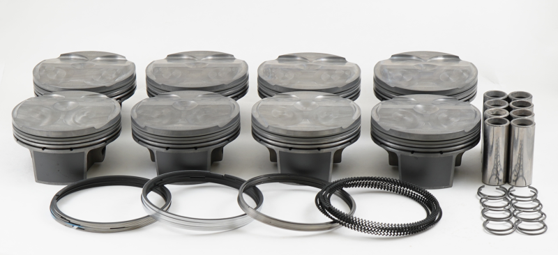 Mahle 930258401 MS Piston Set of 8 Ford 5.2L Voodoo 315cid 3.710in Bore 3.661 Stk 5.9 Rod .827 Pin 7.8cc 12CR