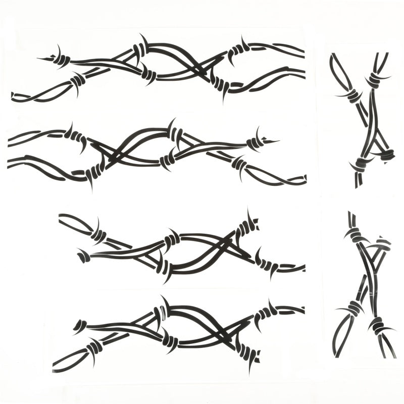 Rugged Ridge 12300.32 Side Decals Pair Barbed Wire 07-18 Jeep Wrangler