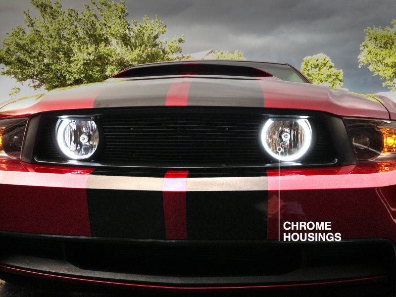 Raxiom 49133 05-12 Ford Mustang GT LED Halo Fog Lights (Chrome)