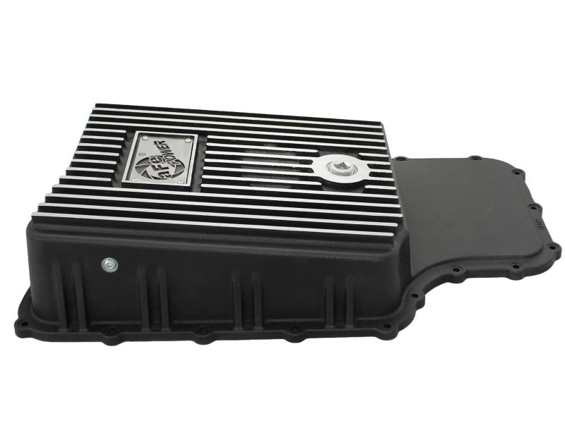 aFe 46-70182 Power Transmission Pan Black Machined 11-14 Ford 6R140 Trucks V8 6.7L (td)