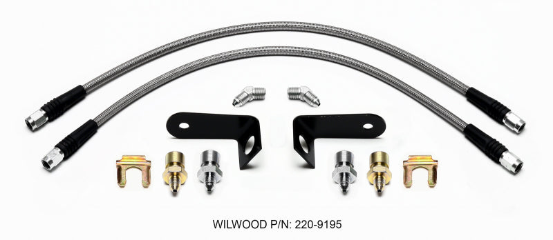 Wilwood WIL220-9195 Flexline Kit Frt 70-73 Mustang