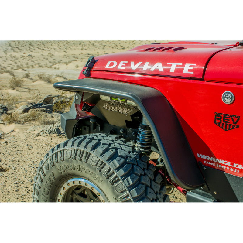 DV8 Offroad FENDB-02 07-18 Jeep Wrangler JK Front & Rear Flat Tube Fenders