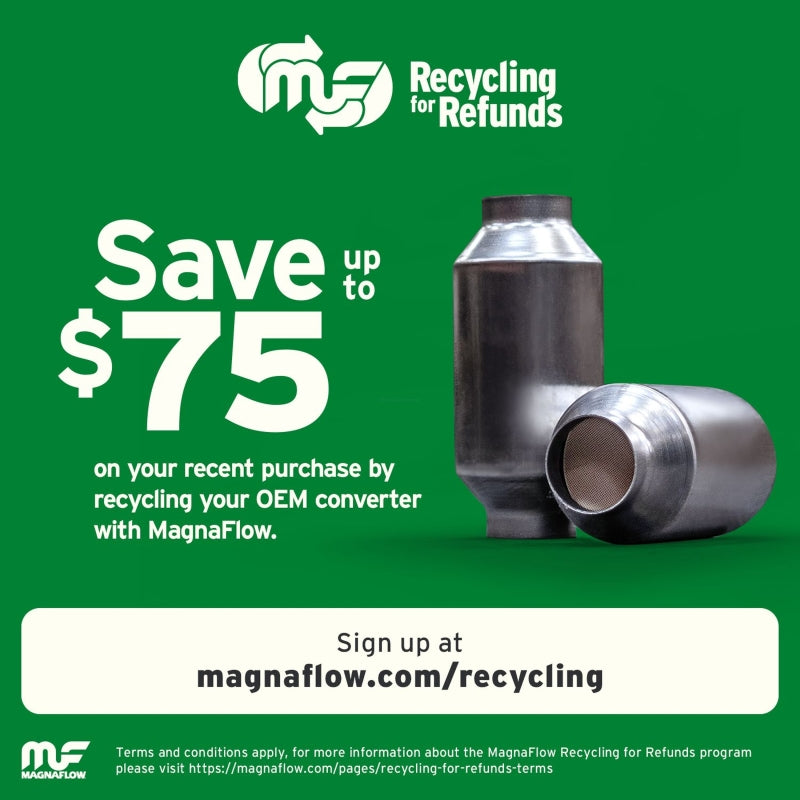 Magnaflow 5461334 California Grade Universal Catalytic Converter - 2in ID / 2in OD / 11.375in L