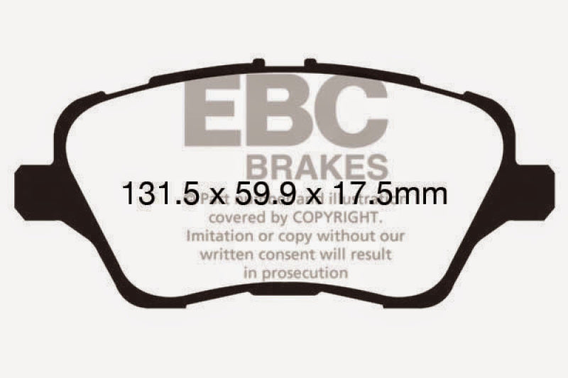 EBC DP42149R 13+ Ford Fiesta 1.6 Turbo ST Yellowstuff Front Brake Pads