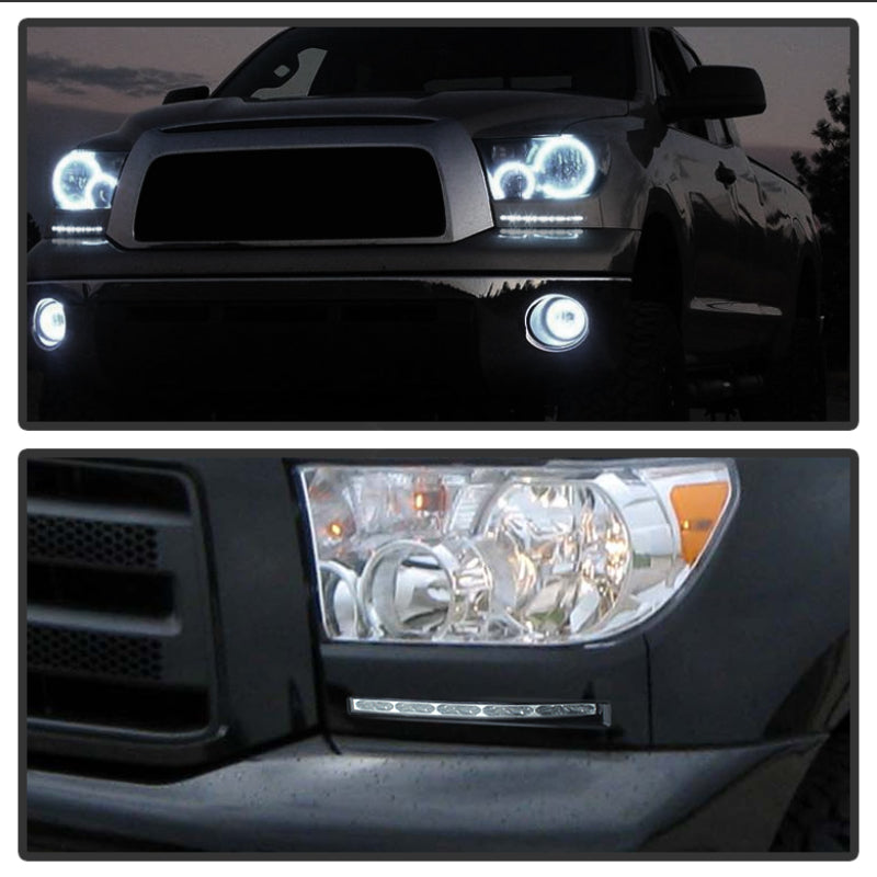 SPYDER 5077738 Spyder Toyota Tundra 07-13 Daytime LED Running Lights wo/switch Silver FL-DRL-TTU07-SIL