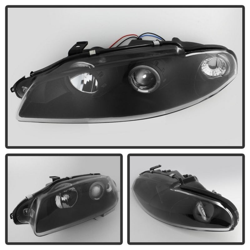 SPYDER 5011473 Spyder Mitsubishi Eclipse 97-99 Projector Headlights LED Halo Black High H1 Low H1 PRO-YD-ME97-HL-BK