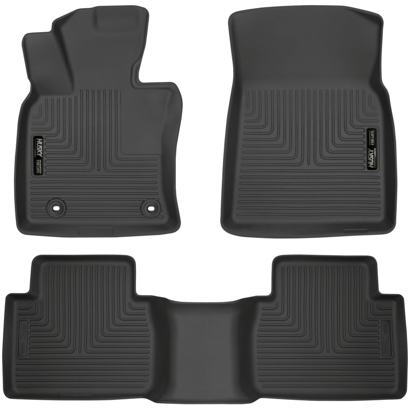 Husky Liners 95731 2018 Toyota Camry Weatherbeater Black Front & 2nd Seat Floor Liners