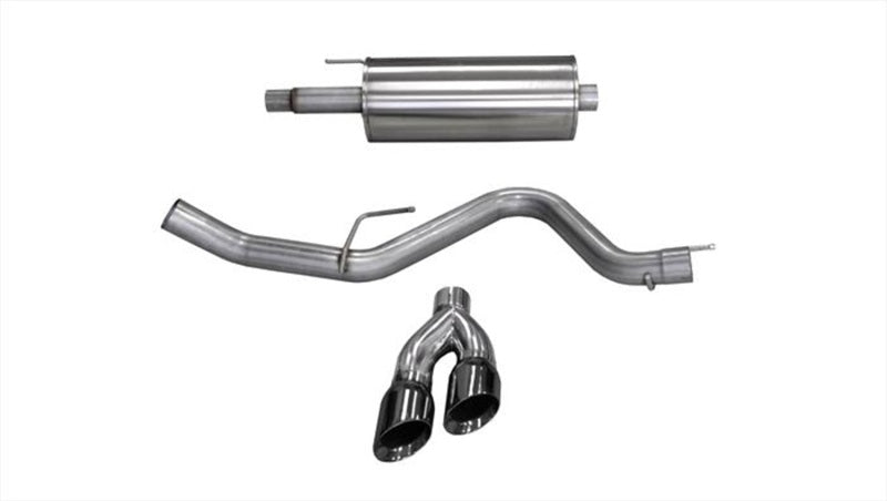 CORSA Performance 14837BLK Corsa 2015-2020 Ford F-150 5.0L V8 (Super Crew Cab) Black Sport Single Side Dual 4in Tips CB Exhaust