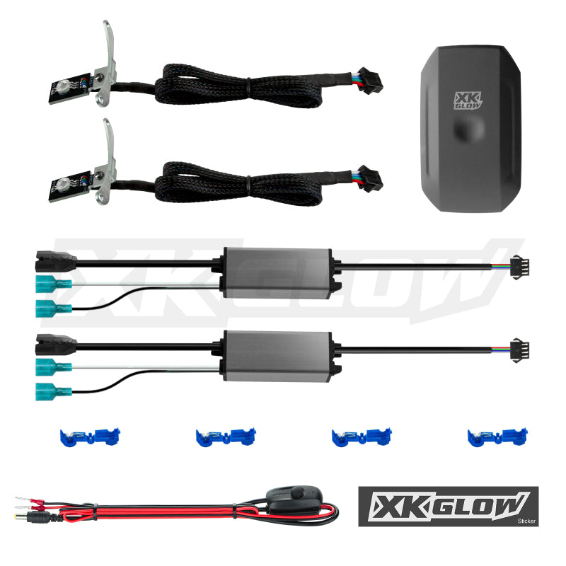 XKGLOW XK042009 XK Glow 2xRGB Demon Eye Million Color Smartphone App Controlled Kit