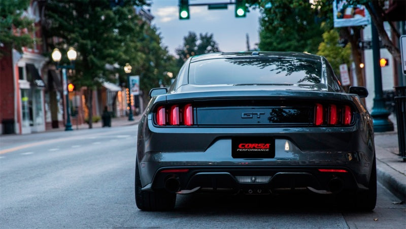 CORSA Performance 14332BLK Corsa 2015-2017 Ford Mustang GT 5.0 3in Cat Back Exhaust Black Dual Tips (Sport)