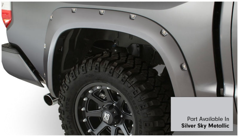 Bushwacker 30918-53 16-18 Toyota Tundra Fleetside Pocket Style Flares 4pc 66.7/78.7/97.6in Bed - Silver Sky