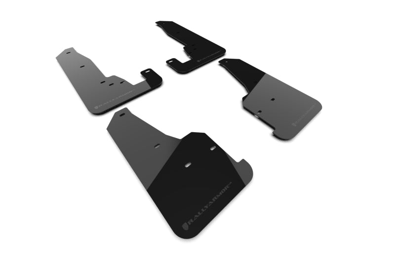 Rally Armor MF134-UR-BLK-MBK 18-22 Jeep Grand Cherokee SRT Trackhawk Black UR Mud Flap - Metallic Black Logo