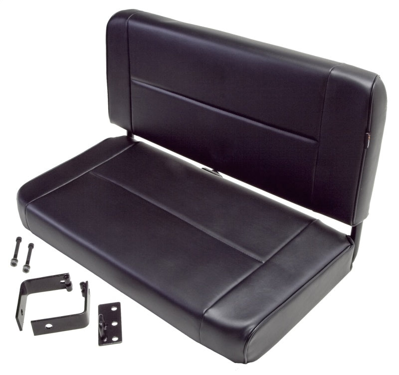 Rugged Ridge 13461.01 Fixed Rear Seat Black 55-95 Jeep CJ / Jeep Wrangler