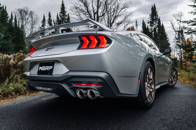MBRP S7280AL 2024+ Ford Mustang GT Armor Lite 3in Steet Profile Catback Exhaust - Stainless Steel Tips