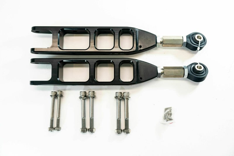 ISC Suspension S012CA-V3BL 08-21 Subaru Impreza V3 Rear Adjustable Control Arms - Stealth Series Black