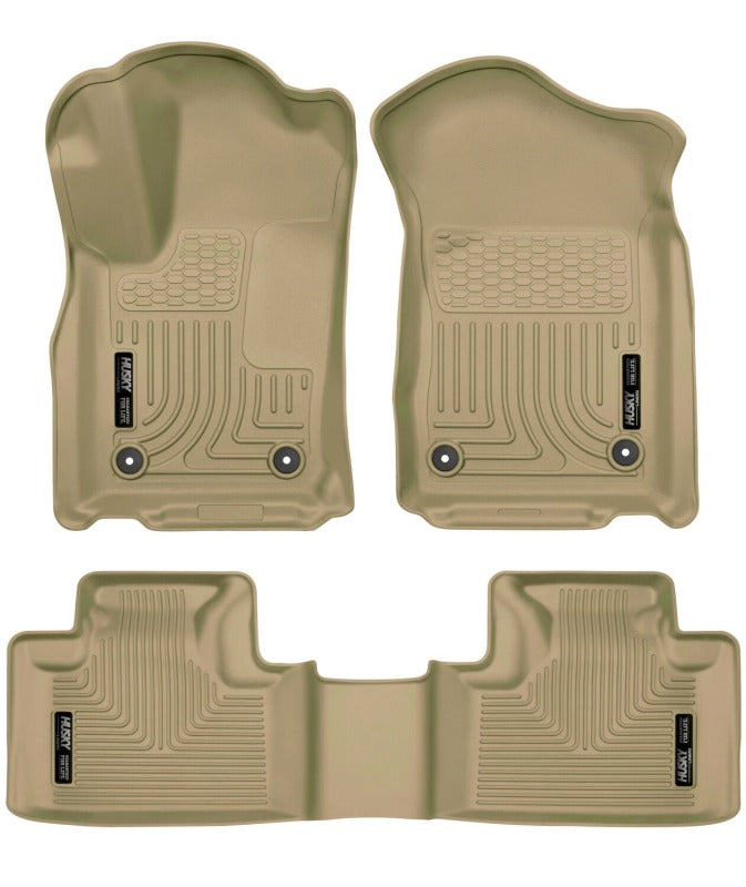 Husky Liners 99153 16-22 Dodge Durango Weatherbeater Tan Front & 2nd Seat Floor Liners