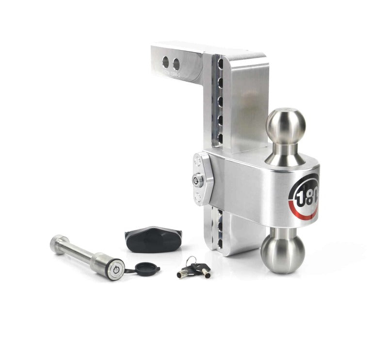 Weigh Safe LTB8-2-KA 180 Hitch 8in Drop Hitch & 2in Shank (10K/12.5K GTWR) w/WS05 - Aluminum