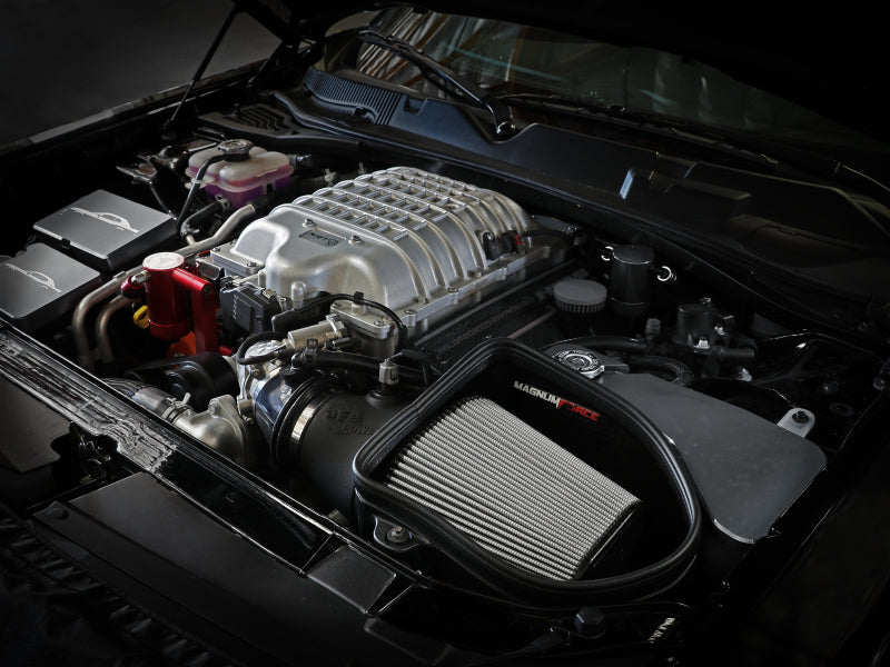 aFe 54-13076D 19-23 Dodge Challenger Hellcat V8-6.2L Magnum FORCE Stage2 Cold Air Intake System w/Pro DRY S