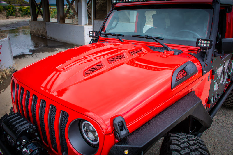 DV8 Offroad HDMBJL-01 18+ Jeep JL Heat Dispersion Hood - Primer Black