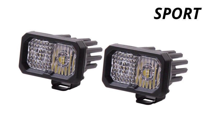 Diode Dynamics DD6388P Stage Series 2 In LED Pod Sport - White Combo Standard ABL (Pair)