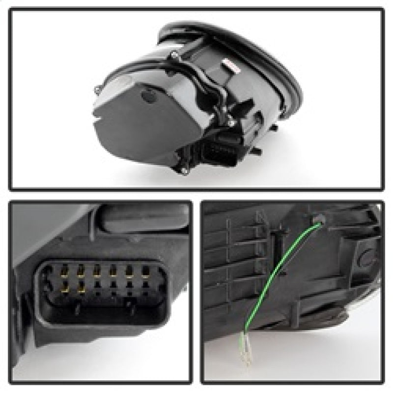 SPYDER 5080103 Spyder Porsche 911 05-09 Projector Headlights Xenon/HID Model- DRL LED Blk PRO-YD-P99705-HID-DRL-BK