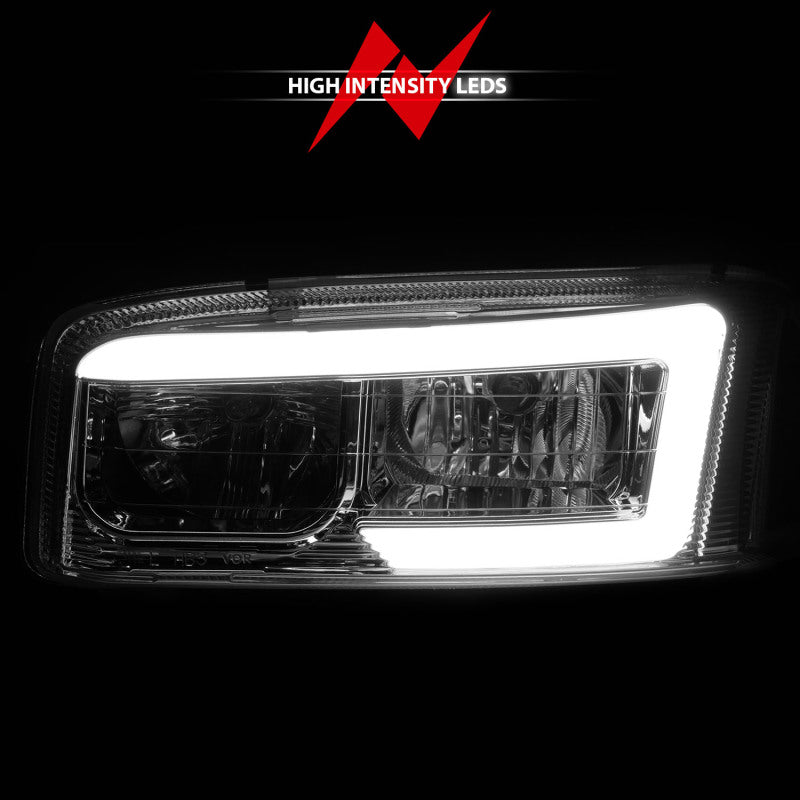 ANZO 111523 Anzo 99-17 GMC Sierra/Denali Headlights Chrome Amber (w/C Light Bars)