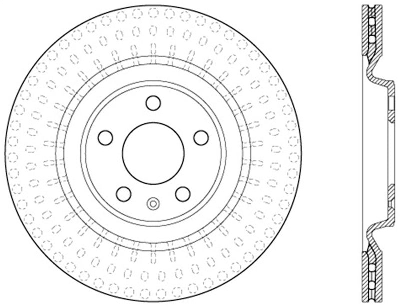 Stoptech 126.33137CSR StopTech 12-13 Audi A6 Quattro/11-12 A7 Quattro / 10-13 S4 Rear Right Cryo Slotted Rotor