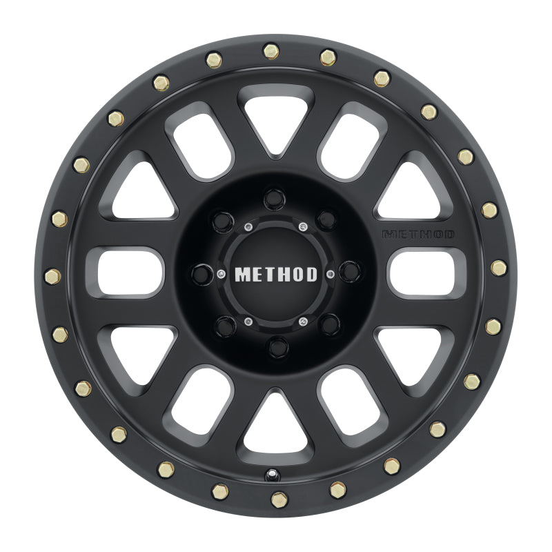 Method Wheels MR30989088500 Method MR309 Grid 18x9 0mm Offset 8x180 130.81mm CB Matte Black Wheel