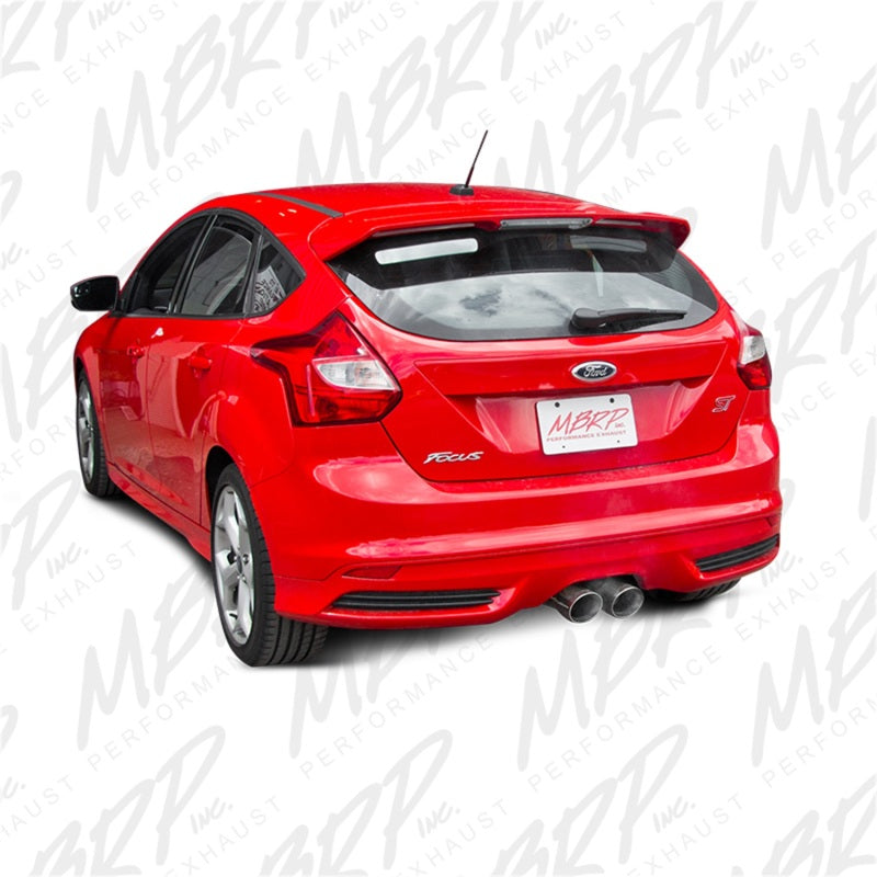 MBRP S4200AL 13-14 Ford Focus ST 2.0L EcoBoost Dual Center Outlet AL 3in Cat Back